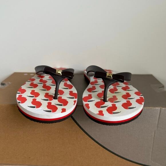 KATE SPADE NEW YORK Bird Print Flip Flop Sandal Women - Size 9 - Picture 8 of 9